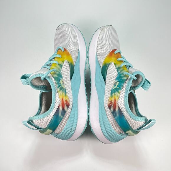 Puma Pacer Next Excel Light Blue Teal Running Shoes Tie Dye 37534501 Youth Sz 5C - Picture 7 of 10